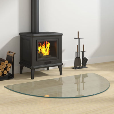 Fireplace Glass Plate Half Round 1000x600 mm Payday Deals