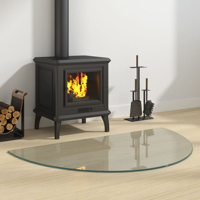 Fireplace Glass Plate Half Round 1000x600 mm Payday Deals
