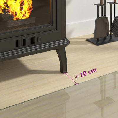 Fireplace Glass Plate Half Round 1000x600 mm Payday Deals
