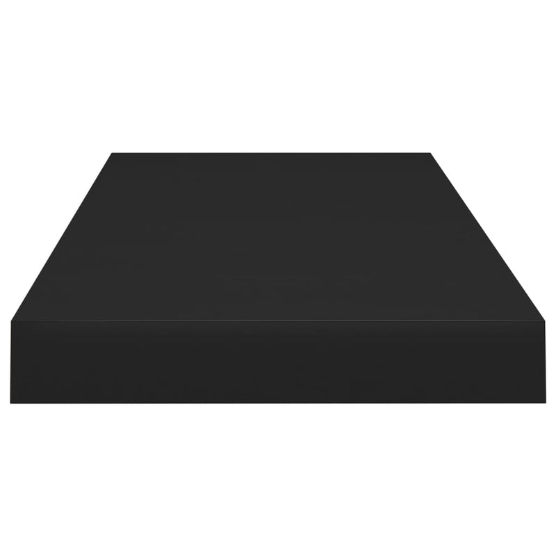 Floating Wall Shelves 2 pcs Black 60x23.5x3.8 cm MDF Payday Deals