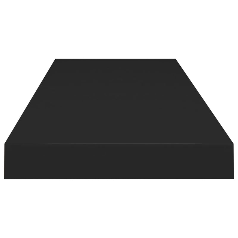 Floating Wall Shelves 2 pcs Black 80x23.5x3.8 cm MDF Payday Deals