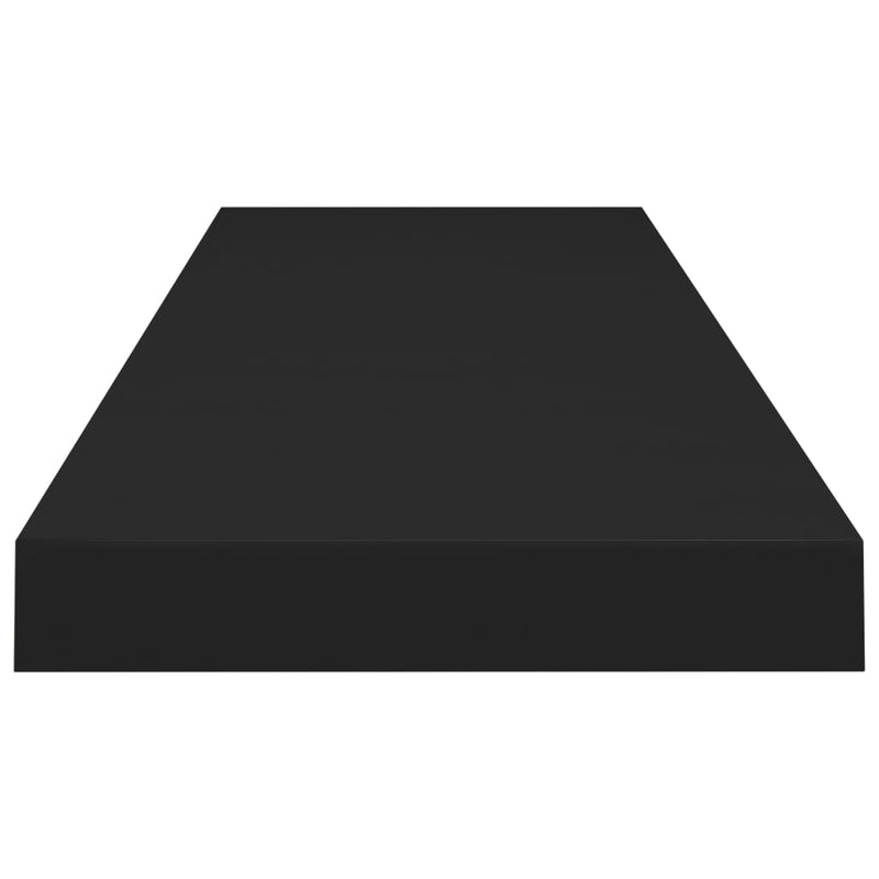 Floating Wall Shelves 2 pcs Black 90x23.5x3.8 cm MDF Payday Deals