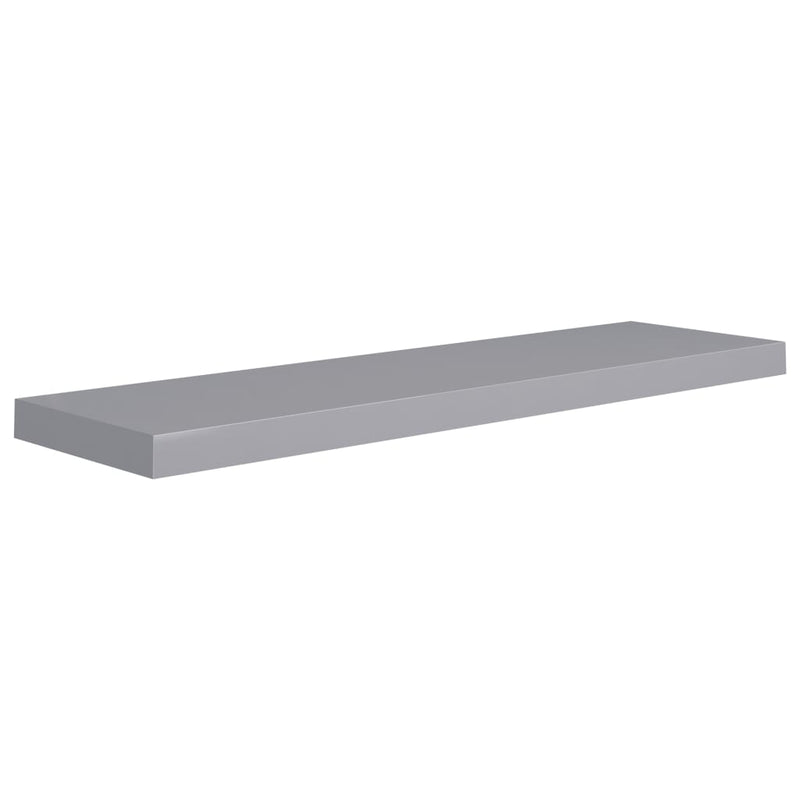 Floating Wall Shelves 2 pcs Grey 90x23.5x3.8 cm MDF Payday Deals