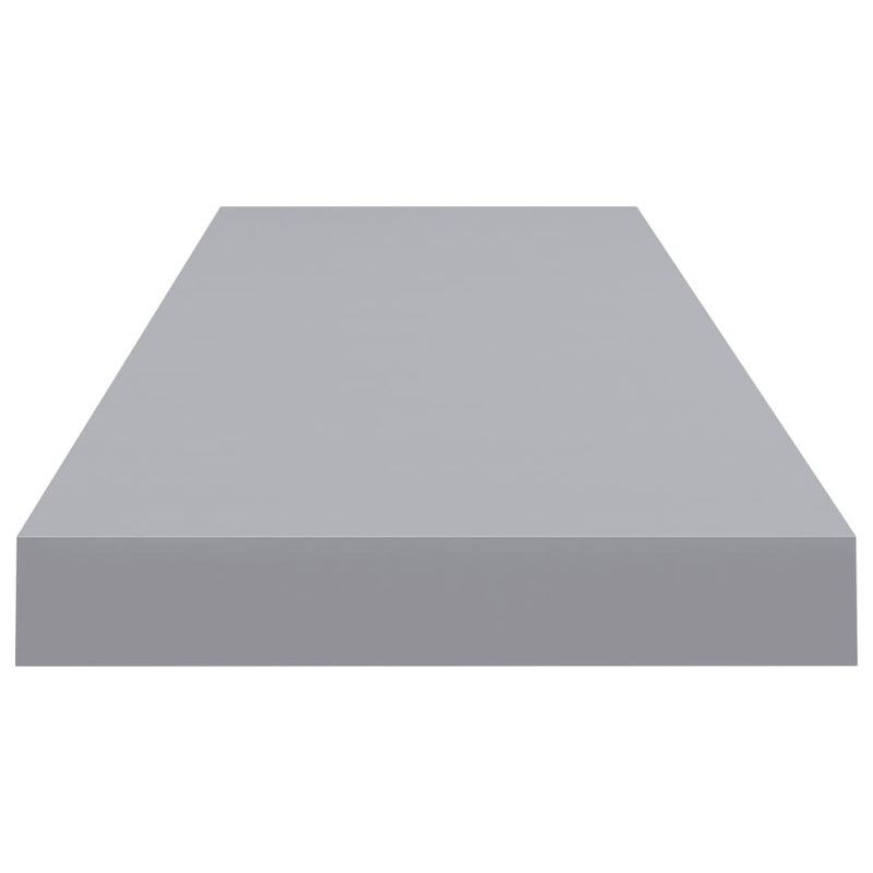 Floating Wall Shelves 2 pcs Grey 90x23.5x3.8 cm MDF Payday Deals