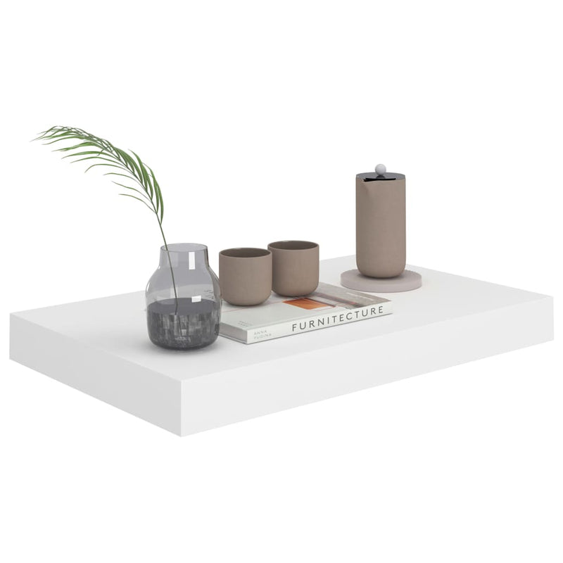 Floating Wall Shelves 2 pcs White 40x23x3.8 cm MDF Payday Deals