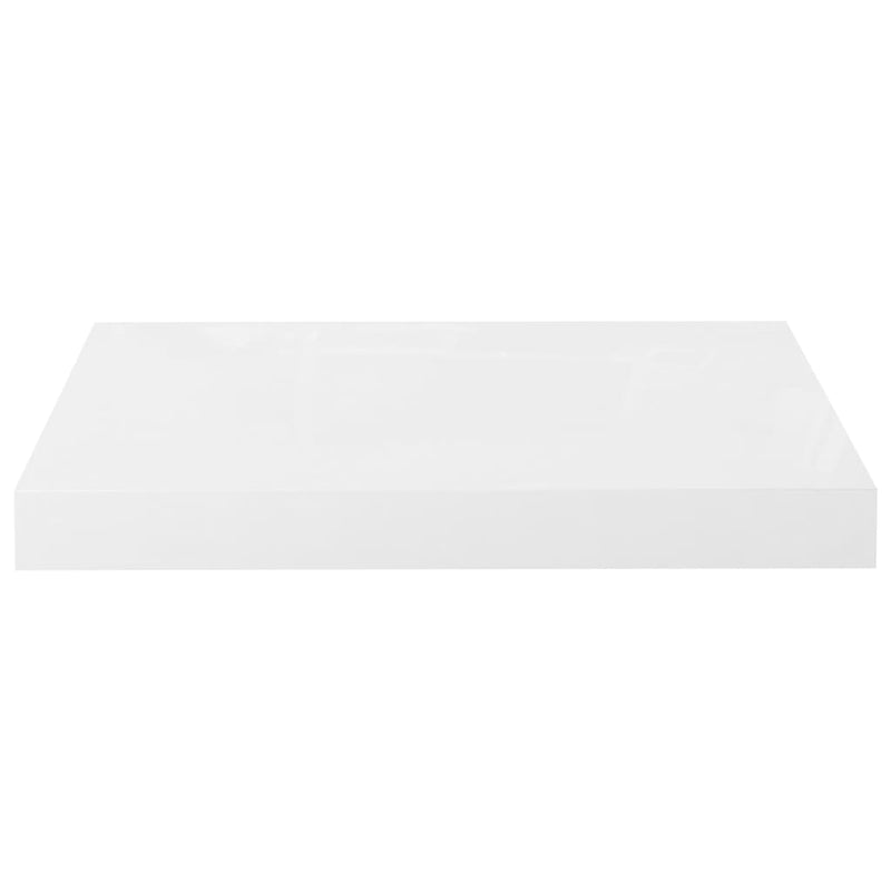Floating Wall Shelves 4 pcs High Gloss White 40x23x3.8 cm MDF Payday Deals