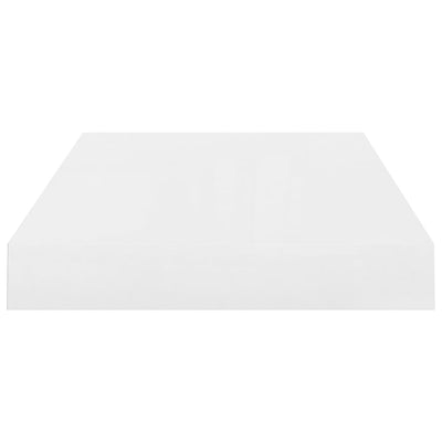 Floating Wall Shelves 4 pcs High Gloss White 40x23x3.8 cm MDF Payday Deals