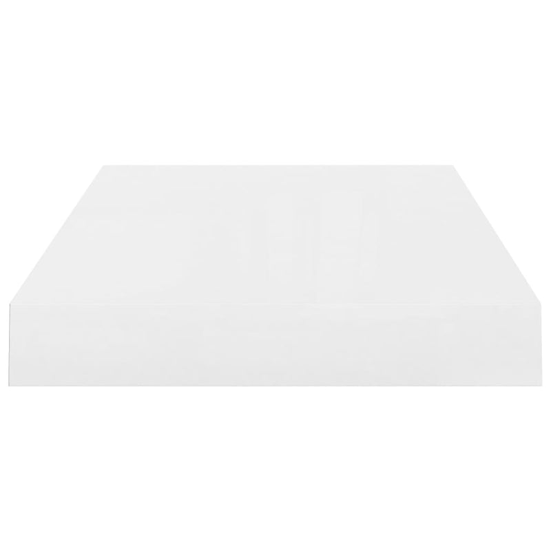 Floating Wall Shelves 4 pcs High Gloss White 40x23x3.8 cm MDF Payday Deals
