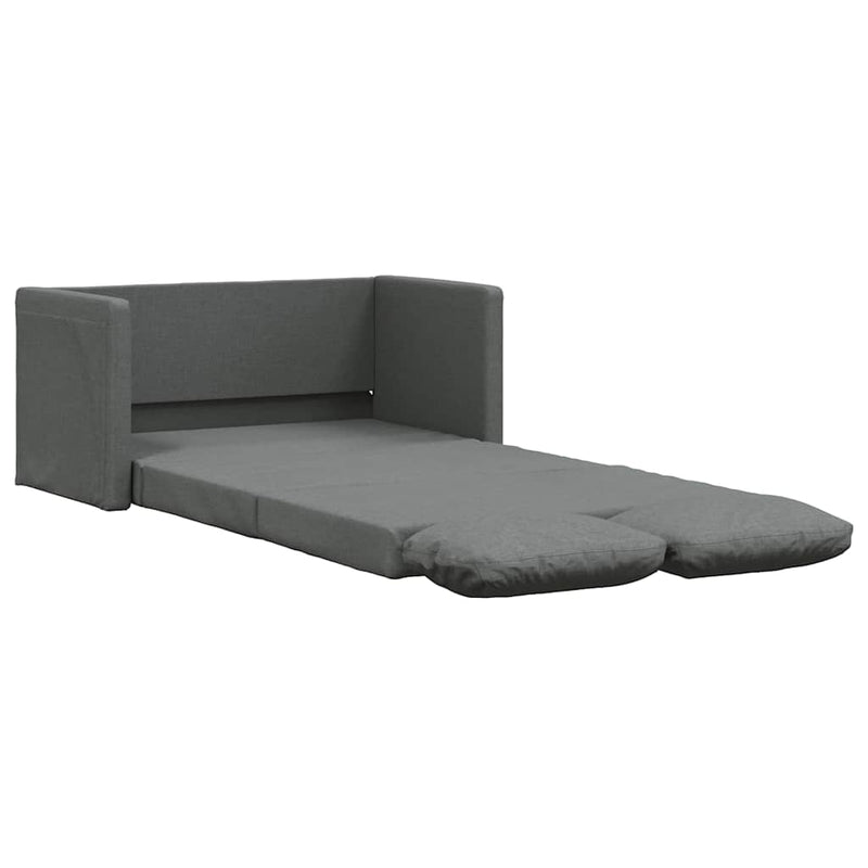 Floor Sofa Bed 2-in-1 Dark Grey 112x174x55 cm Fabric Payday Deals