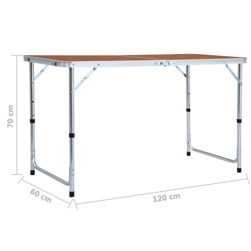 Foldable Camping Table Aluminium 120x60 cm Payday Deals