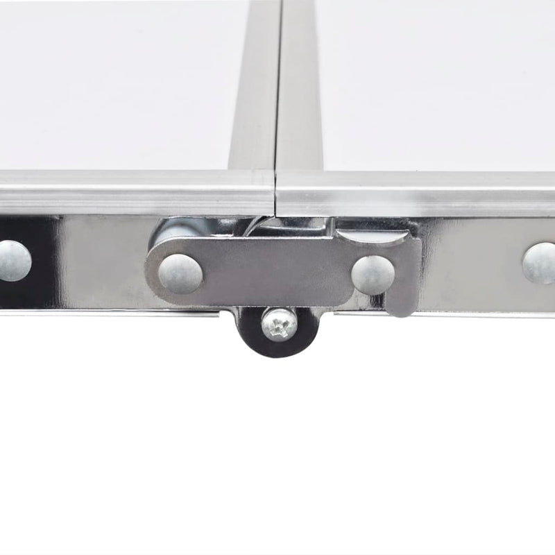Foldable Camping Table Height Adjustable Aluminium 240 x 60 cm Payday Deals