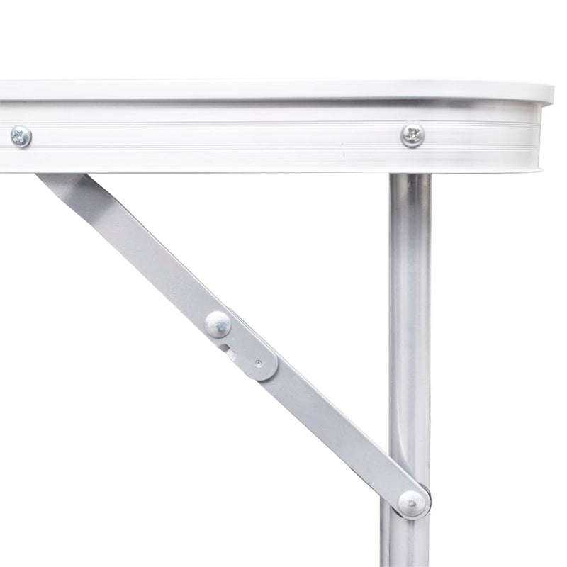 Foldable Camping Table Height Adjustable Aluminium 240 x 60 cm Payday Deals