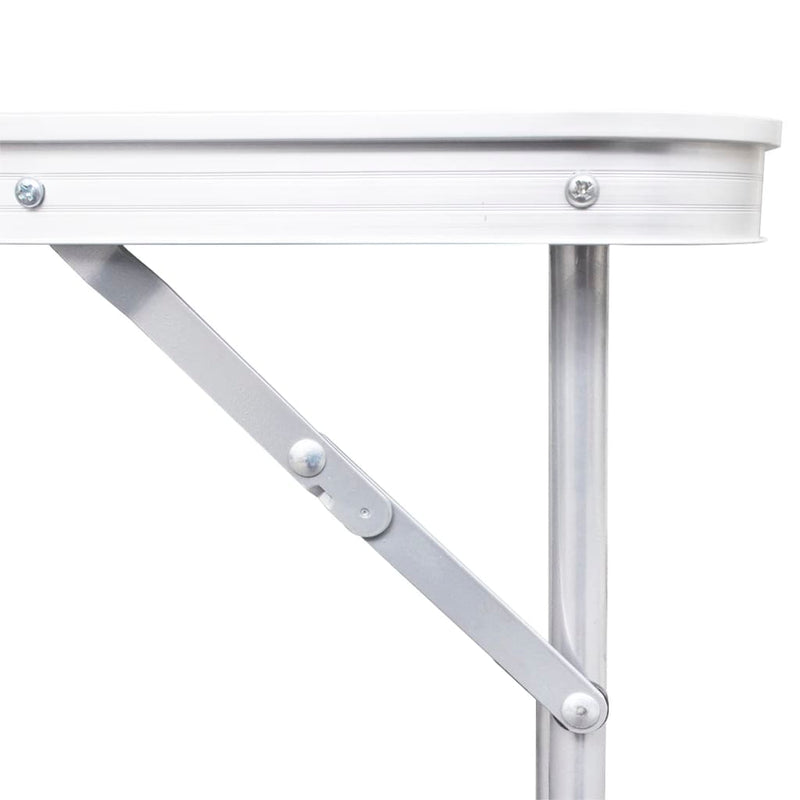 Foldable Camping Table Set with 6 Stools Height Adjustable 180 x 60 cm Payday Deals