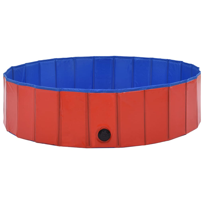Foldable Dog Swimming Pool Red 120x30 cm PVC Payday Deals