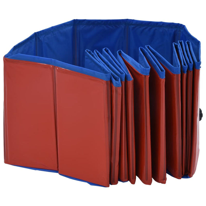 Foldable Dog Swimming Pool Red 120x30 cm PVC Payday Deals