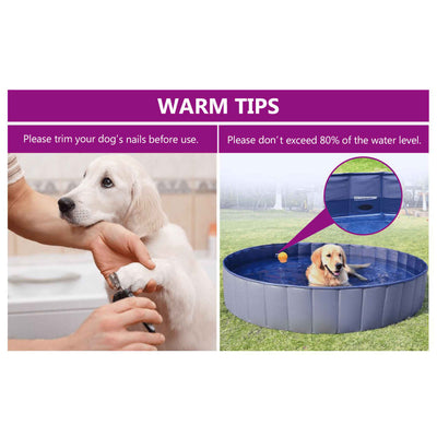Foldable Dog Swimming Pool Red 120x30 cm PVC Payday Deals