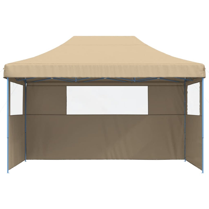 Foldable Party Tent Pop-Up with 3 Sidewalls Beige Payday Deals