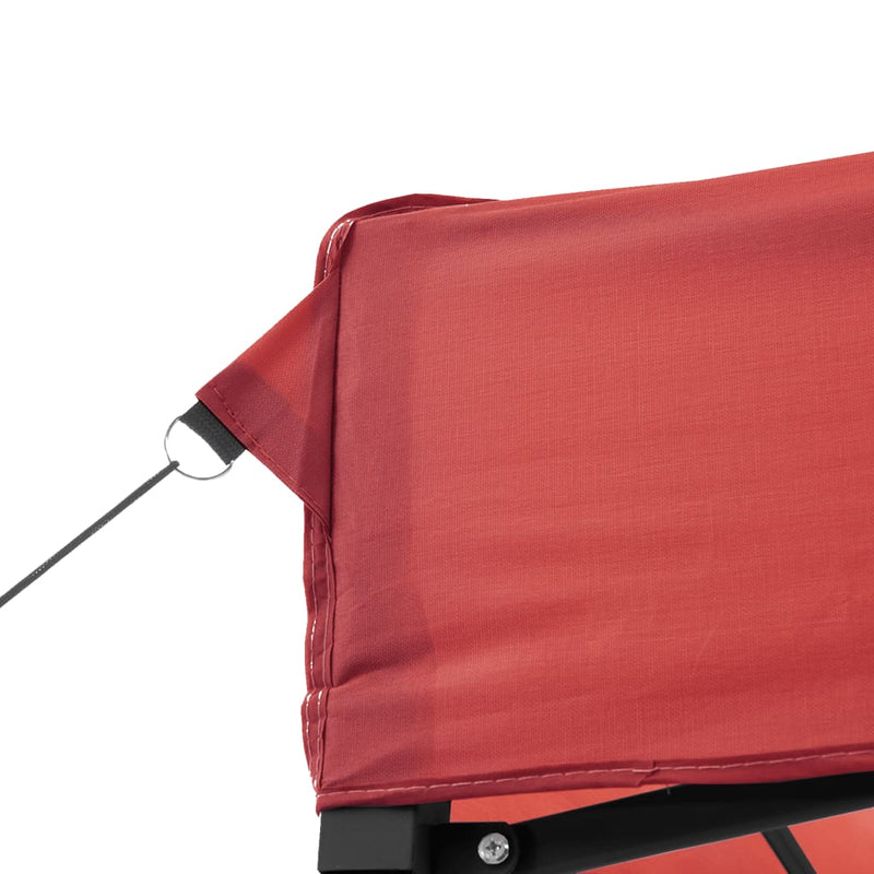 Foldable Party Tent Pop-Up with 3 Sidewalls Burgundy Payday Deals