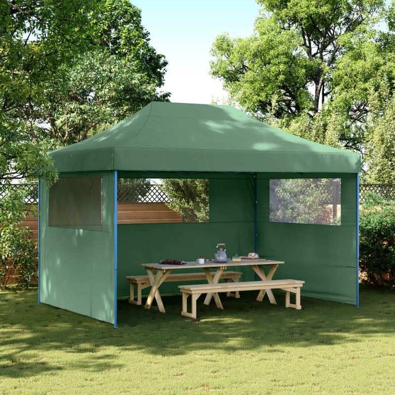 Foldable Party Tent Pop-Up with 3 Sidewalls Green Payday Deals