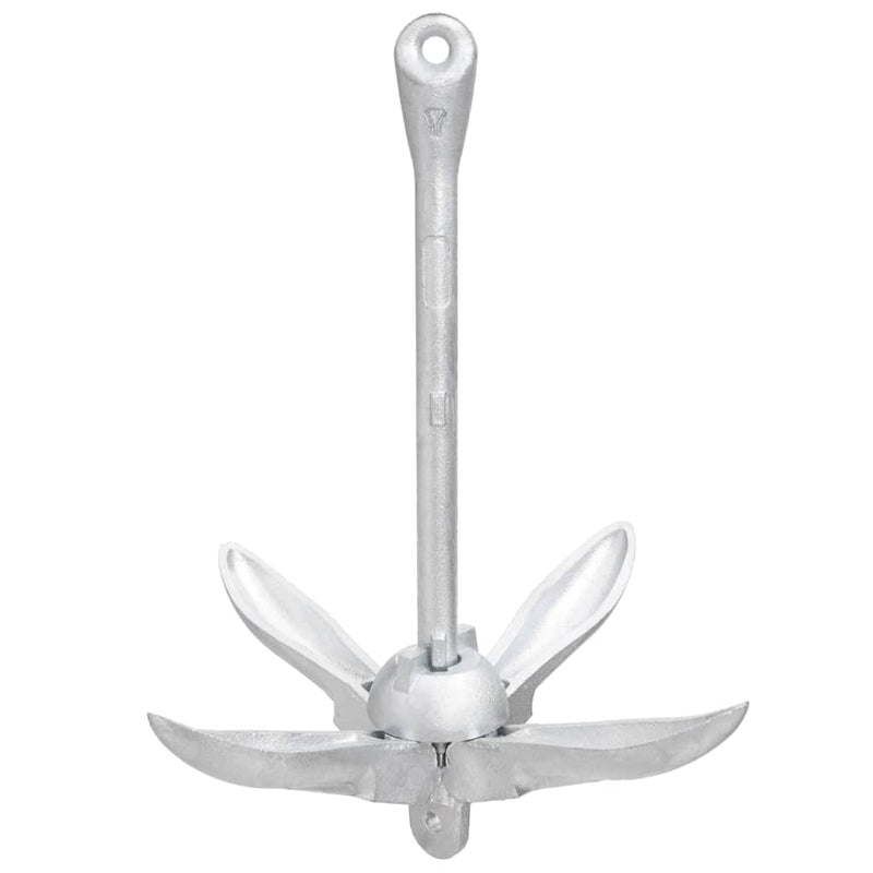 Folding Anchor with Rope Silver 1.5 kg Malleable Iron Payday Deals