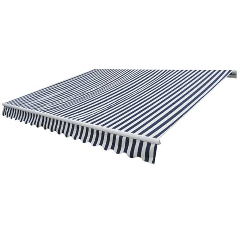 Folding Awning Manual Operated 300 cm Blue/White Payday Deals
