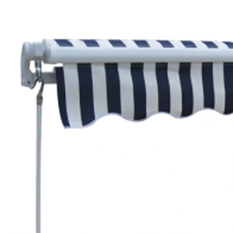 Folding Awning Manual Operated 300 cm Blue/White Payday Deals