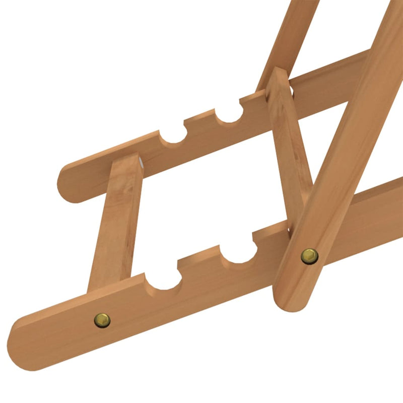 Folding Beach Chair Solid Wood Teak Red Payday Deals