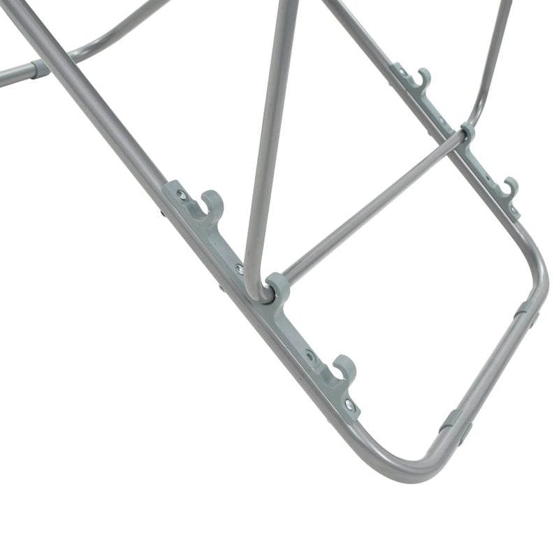 Folding Beach Chairs 2 pcs Steel and Oxford Fabric Grey Payday Deals