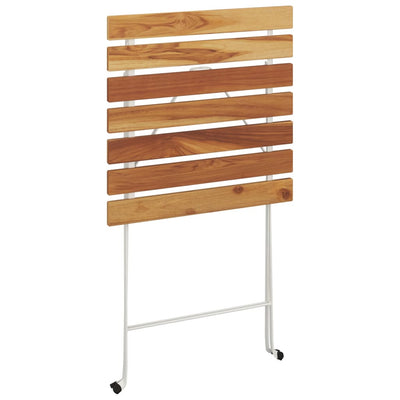 Folding Bistro Table 55x54x71 cm Solid Wood Acacia and Steel Payday Deals
