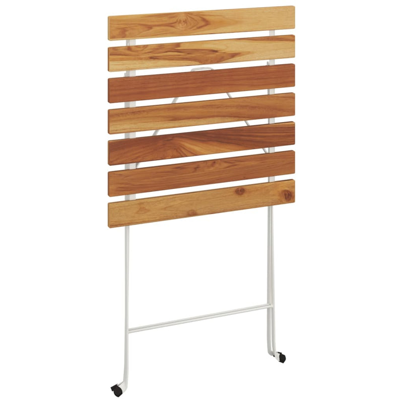 Folding Bistro Table 55x54x71 cm Solid Wood Acacia and Steel Payday Deals