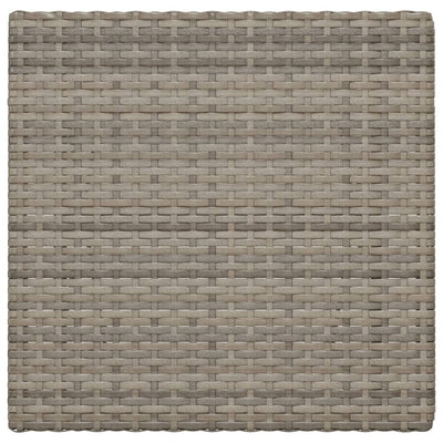 Folding Bistro Table Grey 55x54x71 cm Poly Rattan Payday Deals