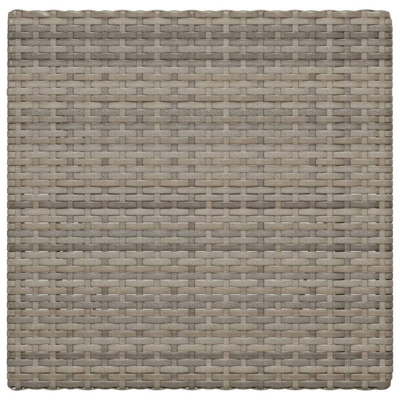 Folding Bistro Table Grey 55x54x71 cm Poly Rattan Payday Deals