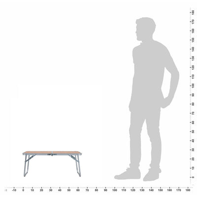Folding Camping Table Brown Aluminium 60x40 cm Payday Deals