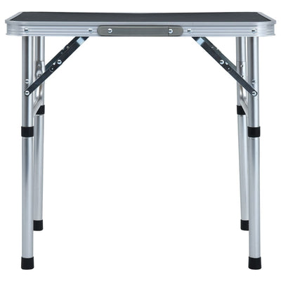 Folding Camping Table Grey Aluminium 60x45 cm Payday Deals
