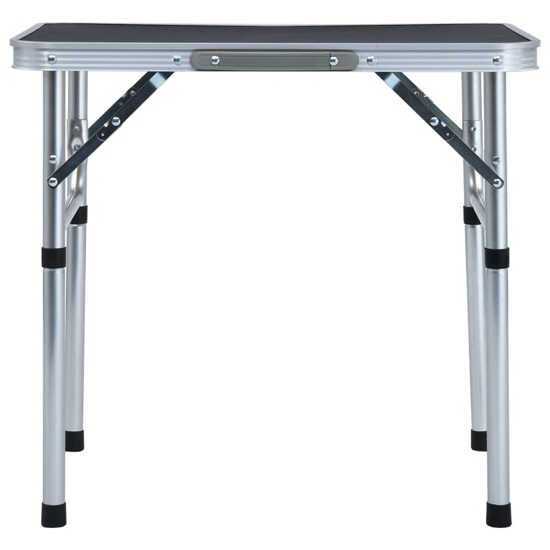 Folding Camping Table Grey Aluminium 60x45 cm Payday Deals