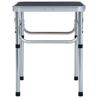 Folding Camping Table Grey Aluminium 60x45 cm Payday Deals
