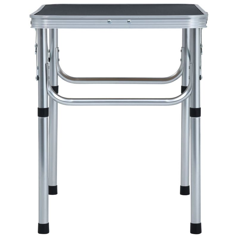 Folding Camping Table Grey Aluminium 60x45 cm Payday Deals