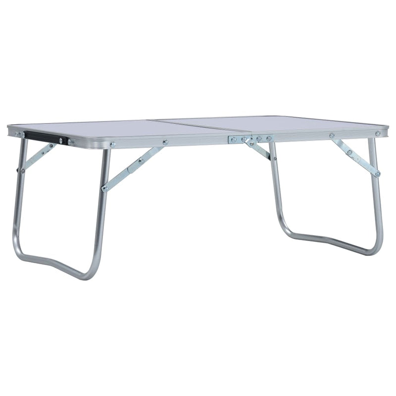 Folding Camping Table White Aluminium 60x40 cm Payday Deals