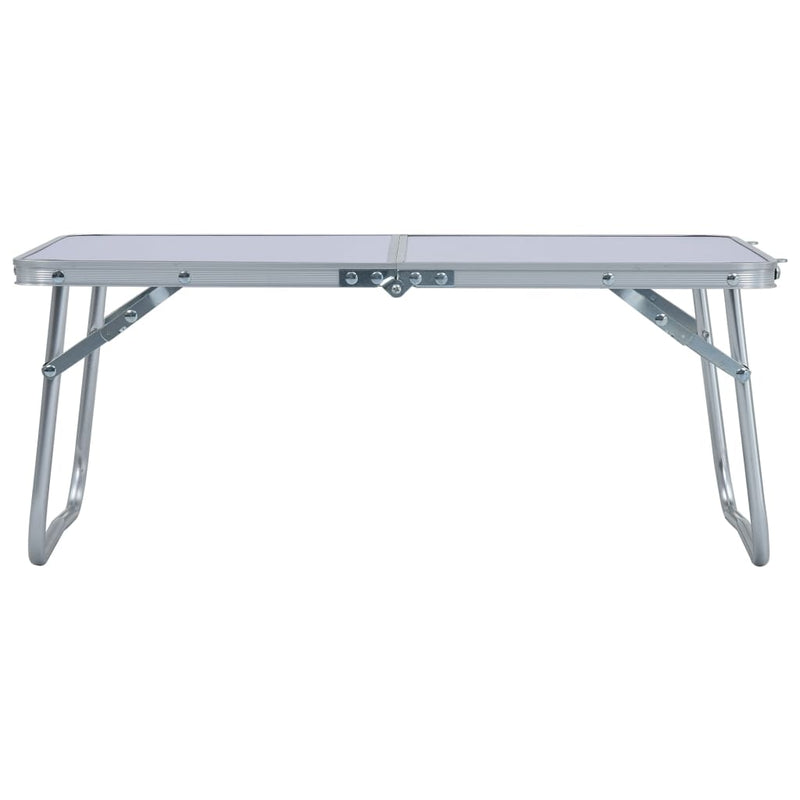 Folding Camping Table White Aluminium 60x40 cm Payday Deals