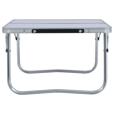 Folding Camping Table White Aluminium 60x40 cm Payday Deals