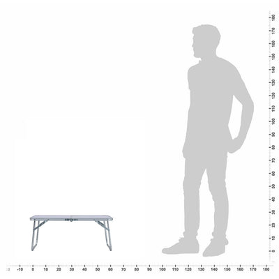 Folding Camping Table White Aluminium 60x40 cm Payday Deals