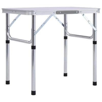 Folding Camping Table White Aluminium 60x45 cm Payday Deals