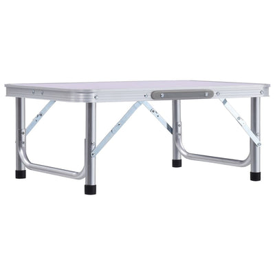 Folding Camping Table White Aluminium 60x45 cm Payday Deals