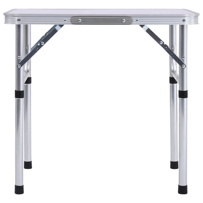 Folding Camping Table White Aluminium 60x45 cm Payday Deals