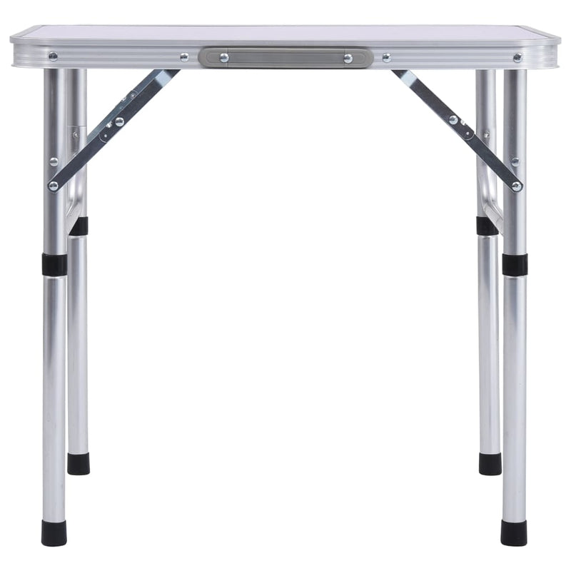 Folding Camping Table White Aluminium 60x45 cm Payday Deals