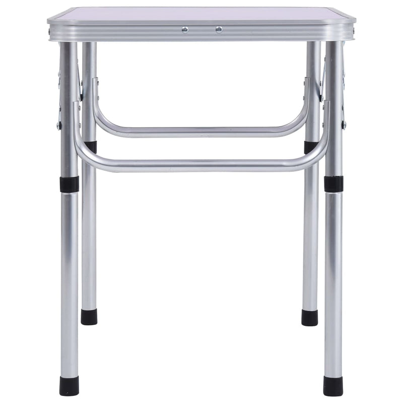 Folding Camping Table White Aluminium 60x45 cm Payday Deals