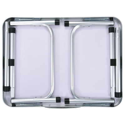 Folding Camping Table White Aluminium 60x45 cm Payday Deals