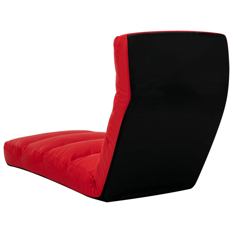 Folding Floor Chair Red Faux Leather Payday Deals