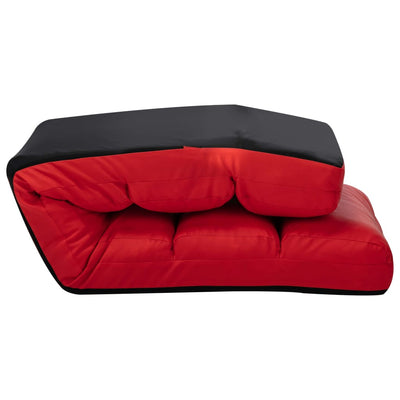 Folding Floor Chair Red Faux Leather Payday Deals