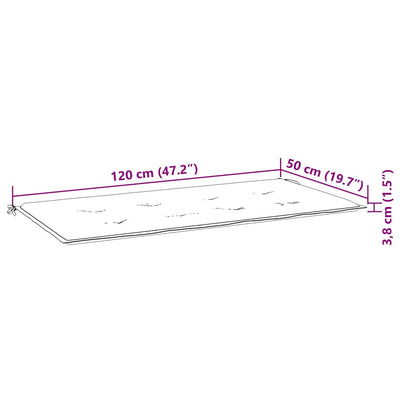 Folding Garden Bench with Cushion 118 cm Bamboo Payday Deals